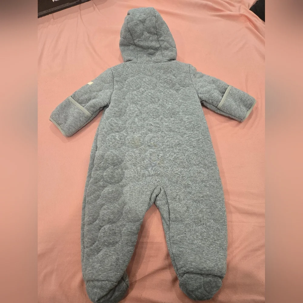 Weatherproof Gray and Pink Kids‎ Hooded Footie Snowsuit Excellente Conditions